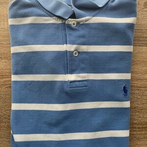 Blue POLO BY RALPH LAUREN Men's Size Medium  Short Sleeve Polo Shirt Blue Logo